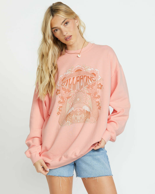 Ride In Crew Sweatshirt - Peach Kiss | Billabong