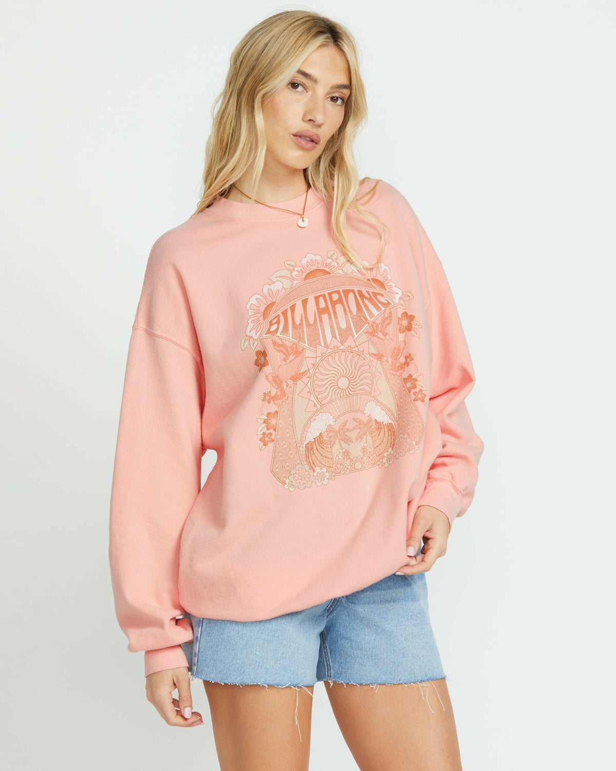 Ride In Crew Sweatshirt - Peach Kiss | Billabong