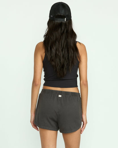 Road Trippin Elastic Waist Shorts - Off Black | Billabong