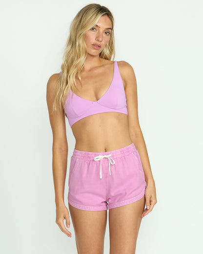 Road Trippin Elastic Waist Shorts - Bright Rose | Billabong