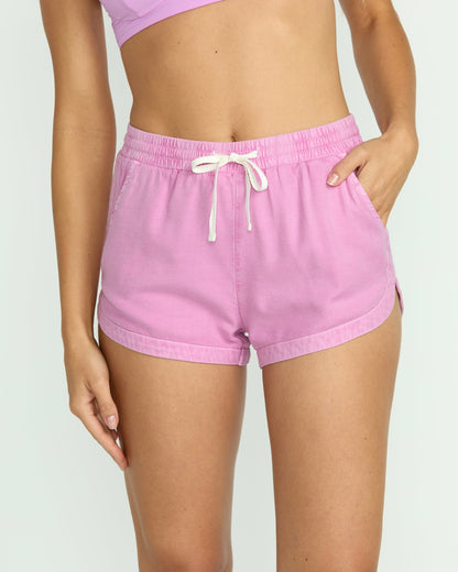 Road Trippin Elastic Waist Shorts - Bright Rose | Billabong