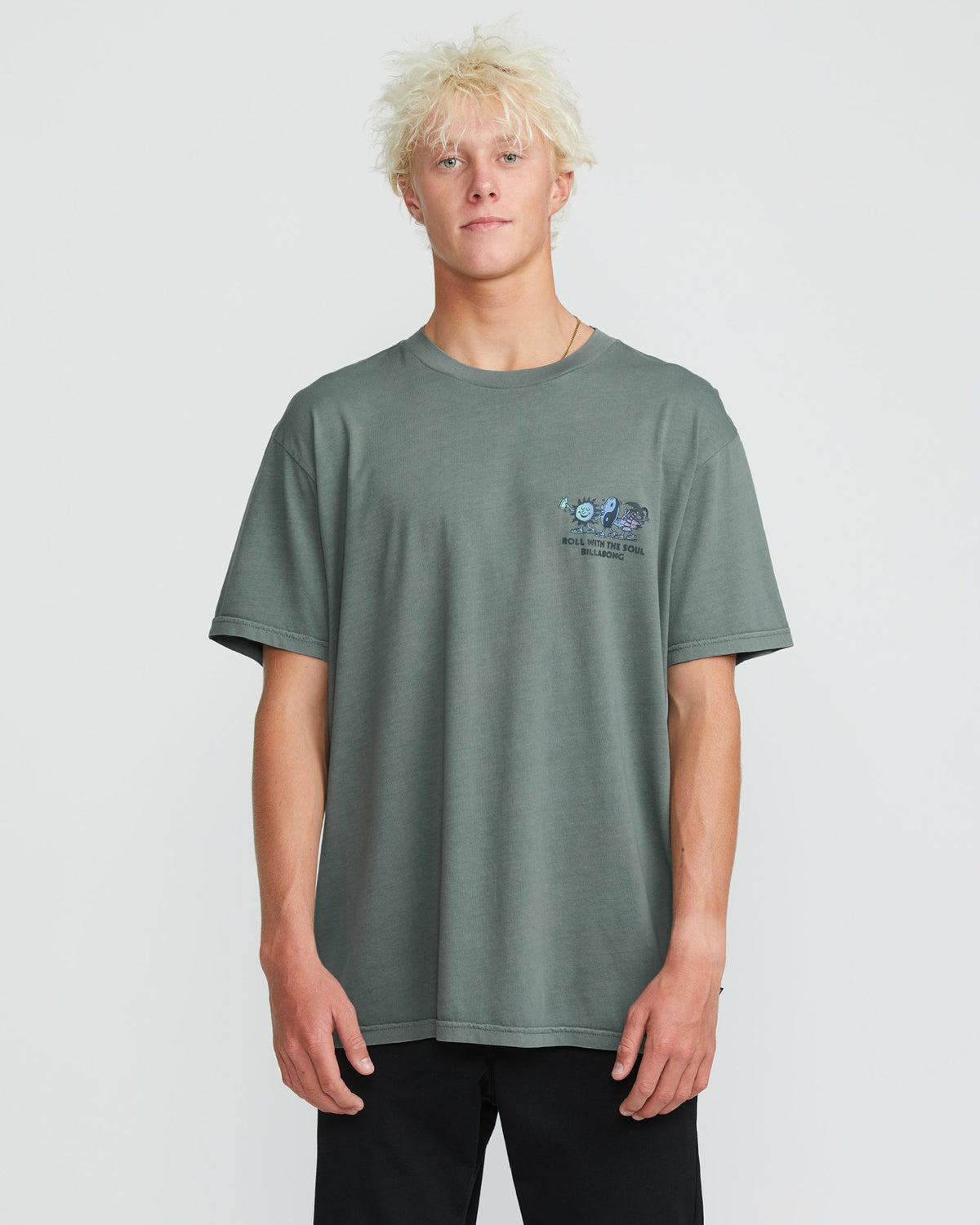 Roll Premium Wave Wash Short Sleeve Tee - Dark Slate | Billabong