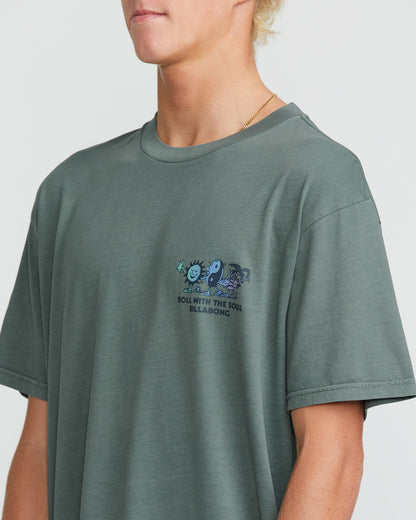 Roll Premium Wave Wash Short Sleeve Tee - Dark Slate | Billabong