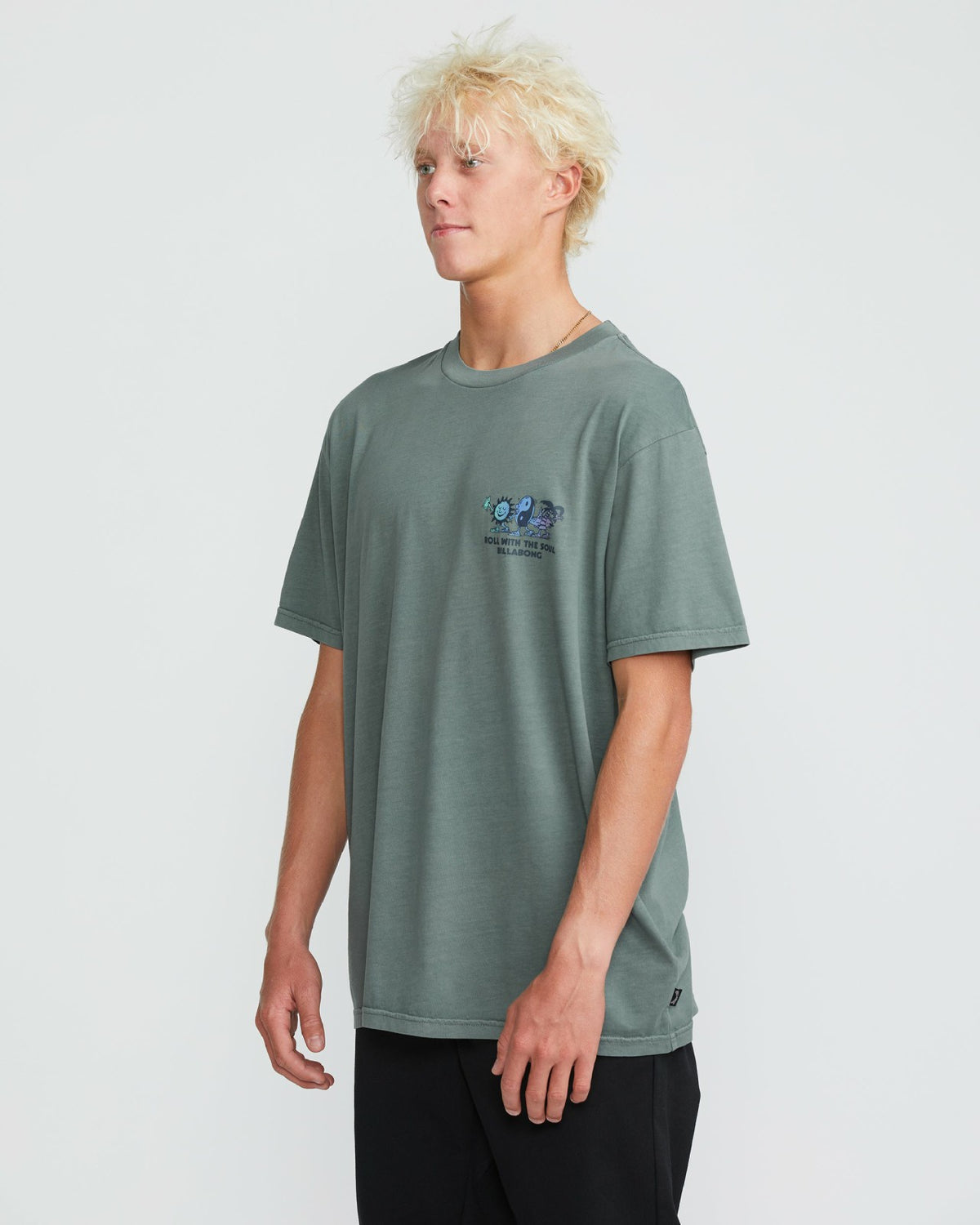 Roll Premium Wave Wash Short Sleeve Tee - Dark Slate | Billabong