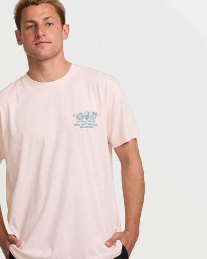 Roll Premium Wave Wash Tee - Light Pink | Billabong