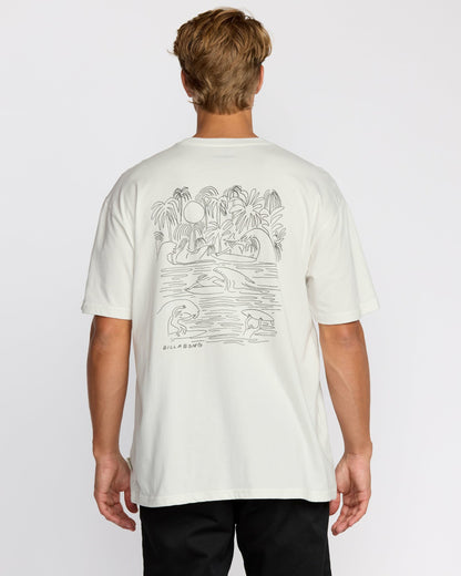 Scenes Regular Short Sleeve T-Shirt - Off White | Billabong