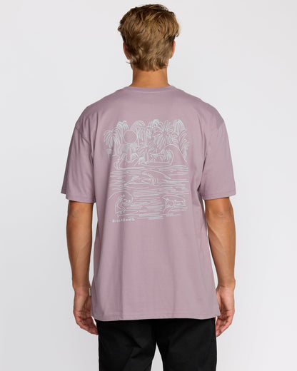 Scenes Regular Short Sleeve T-Shirt - Purple Ash | Billabong