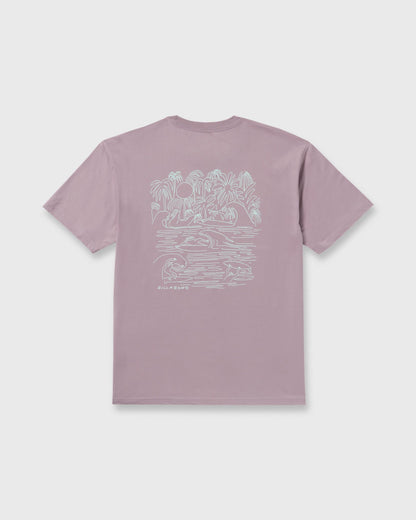 Scenes Regular Short Sleeve T-Shirt - Purple Ash | Billabong
