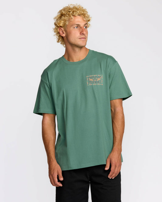 Sharp Regular Short Sleeve T-Shirt - Sage Green | Billabong