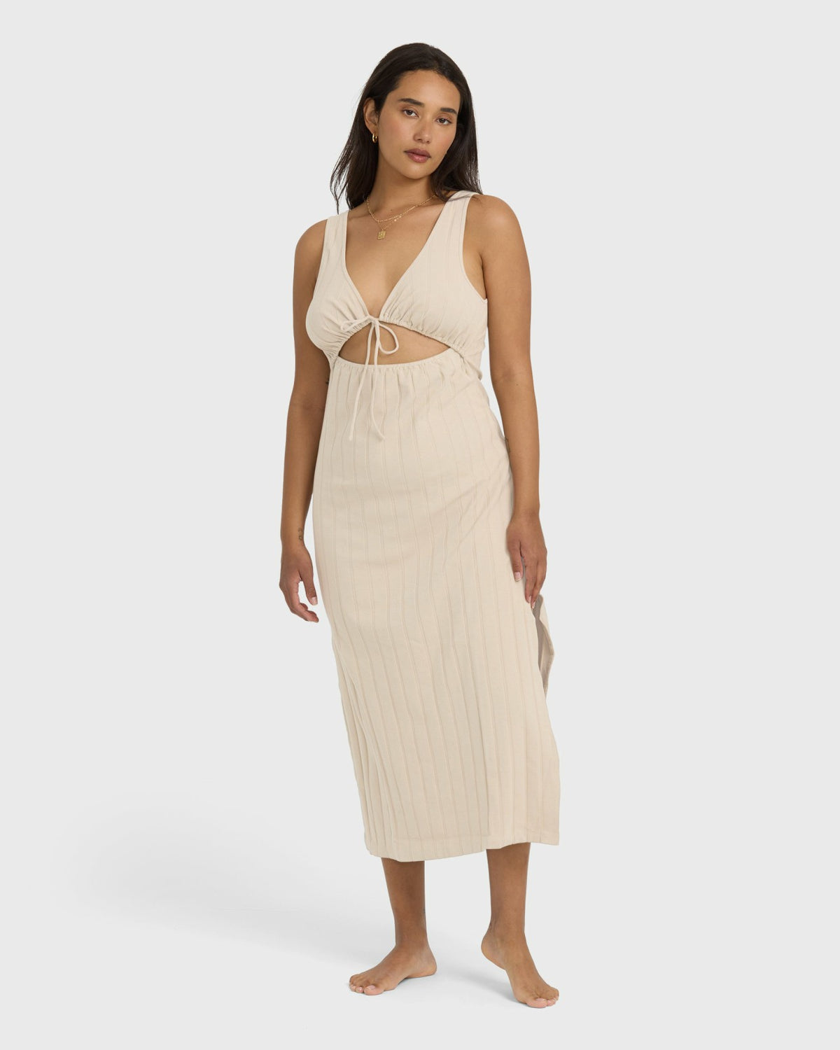 Slides Midi Knt Dress - Cobblestone | Billabong