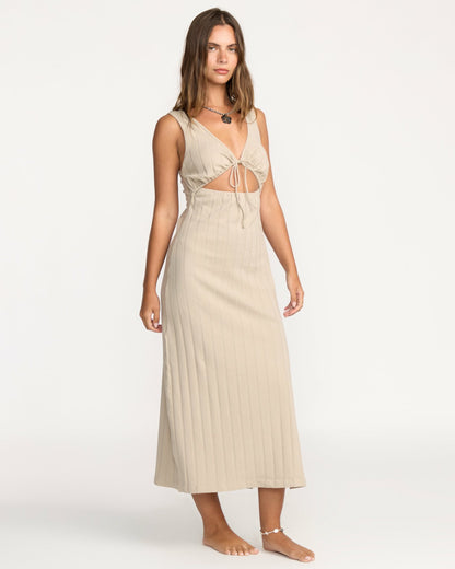 Slides Midi Knt Dress - Cobblestone | Billabong