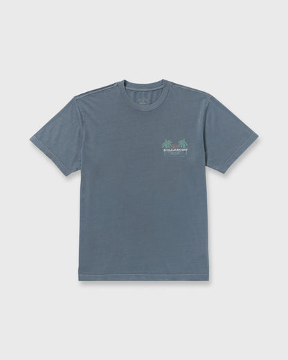 Social Lounge Premium Wave Wash Short Sleeve T-Shirt - Steel Blue | Billabong