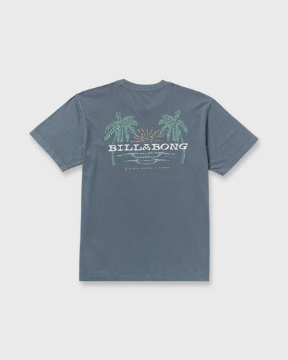 Social Lounge Premium Wave Wash Short Sleeve T-Shirt - Steel Blue | Billabong