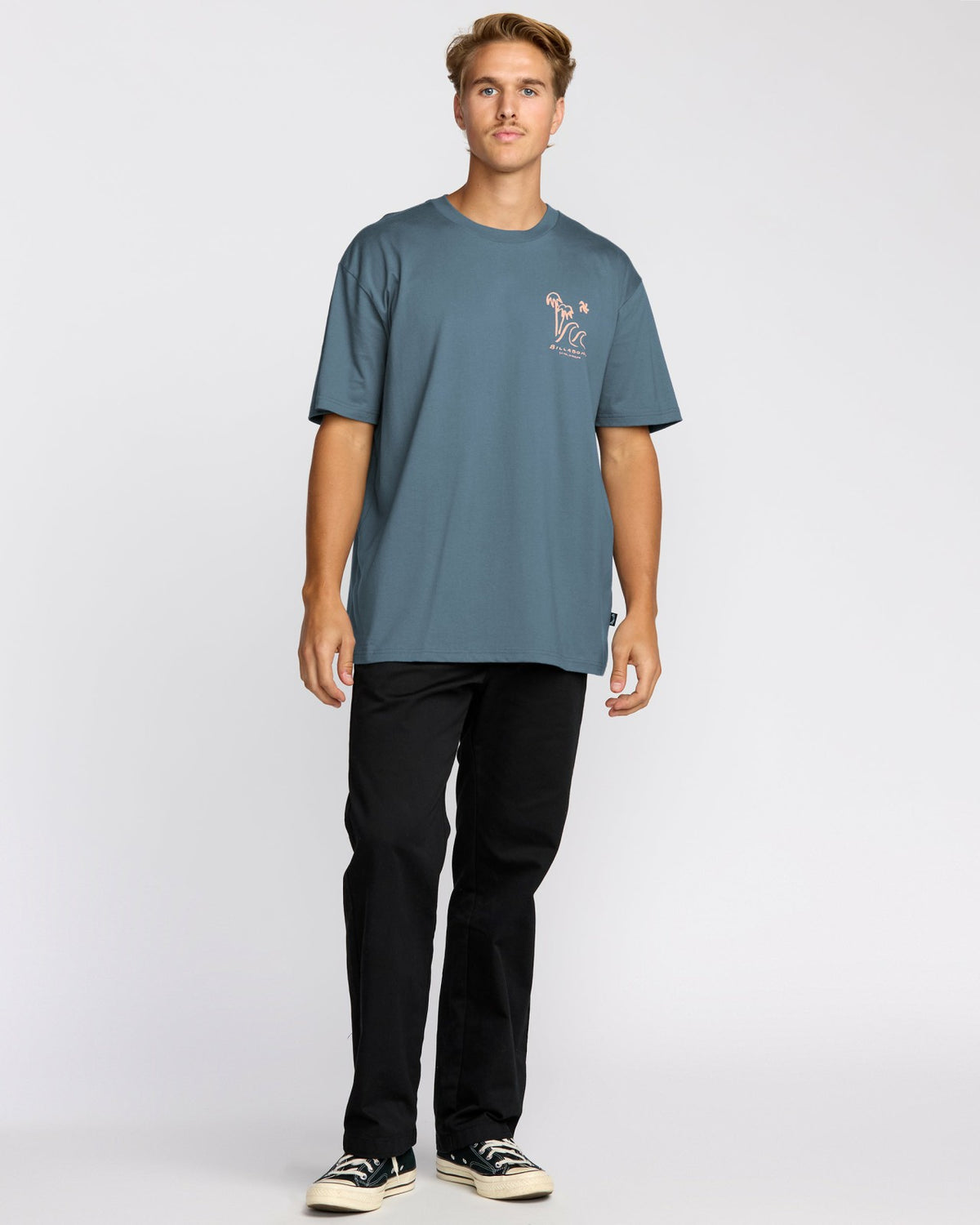 So Far Regular Short Sleeve T-Shirt - Steel Blue | Billabong