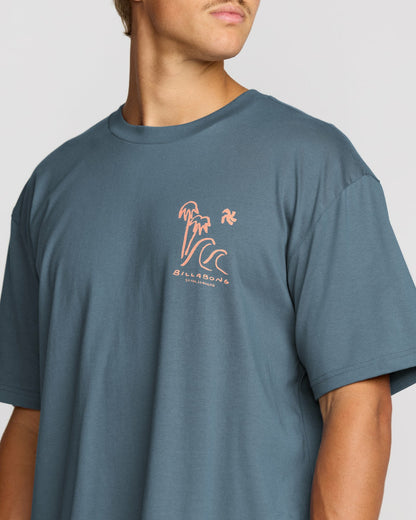 So Far Regular Short Sleeve T-Shirt - Steel Blue | Billabong