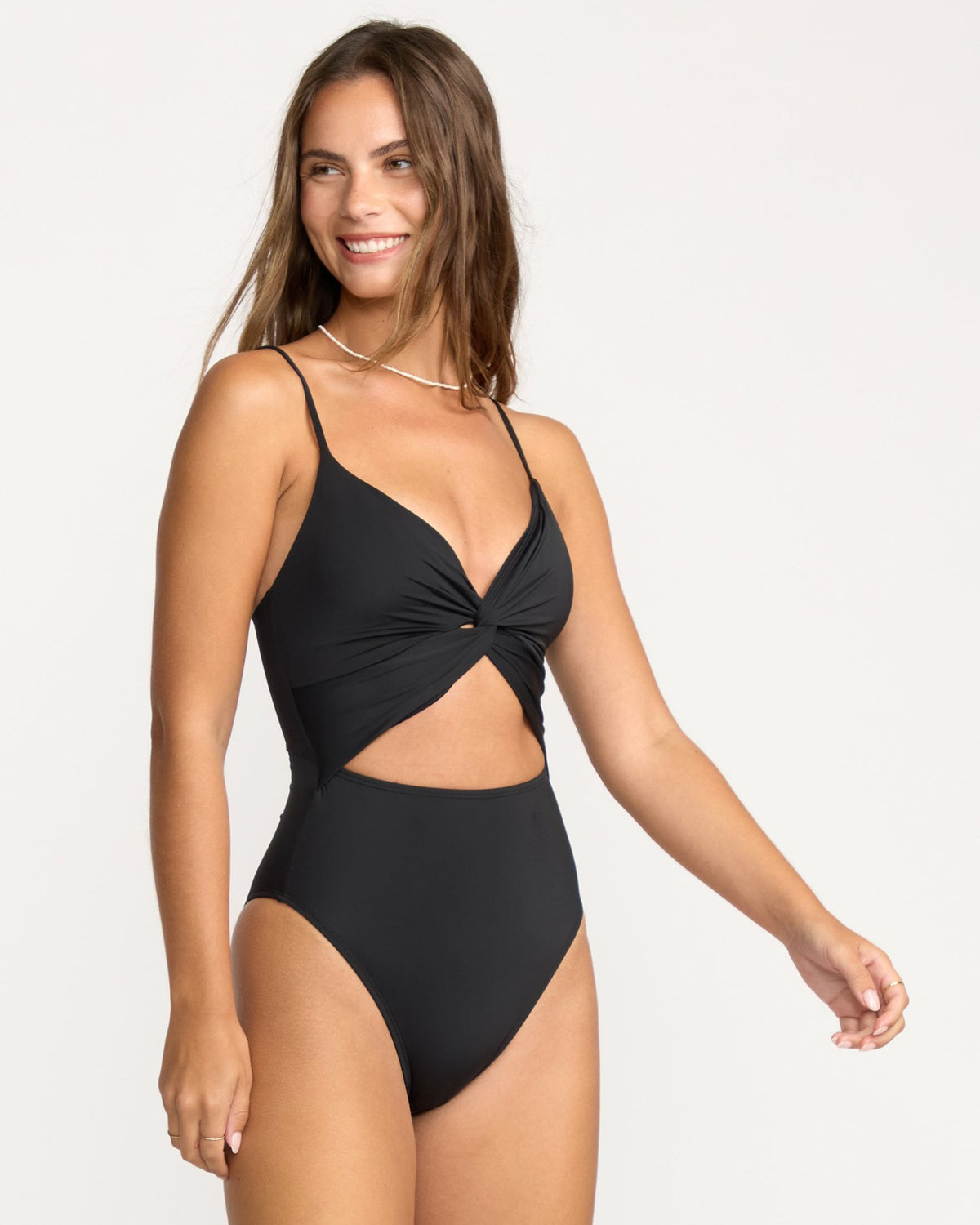 Sol Searcher Mika One-Piece Swimsuit - Black Pebble | Billabong