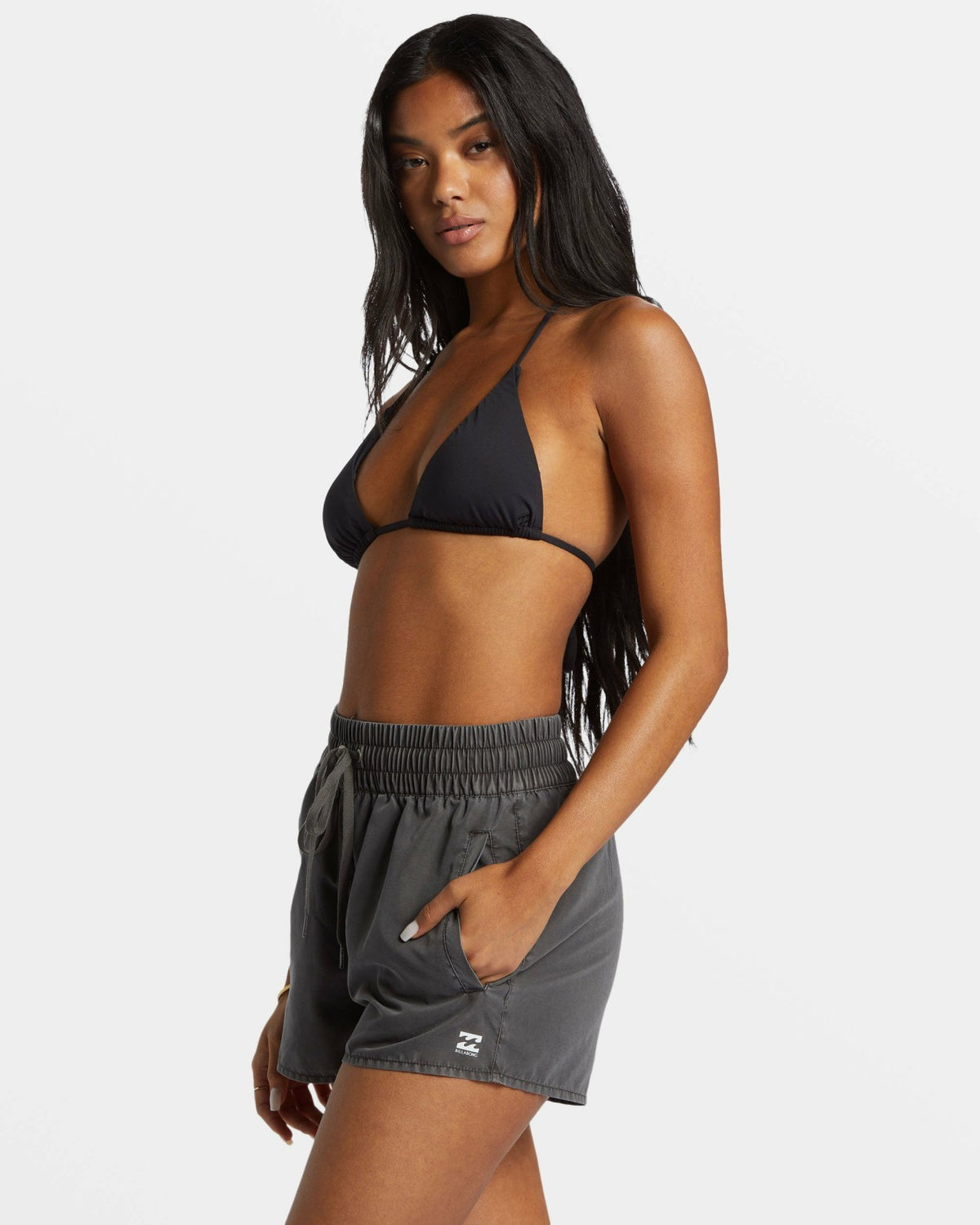 Sol Searcher New Elastic Waist Swim Shorts - Black Pebble | Billabong