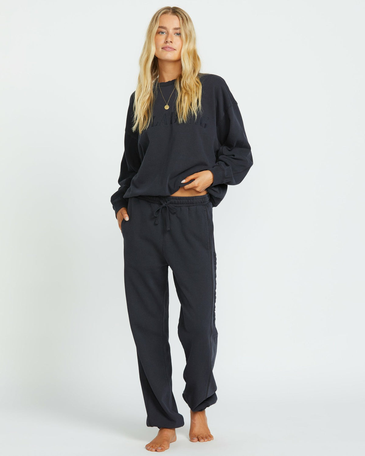 So Typical Elastic Waist Pants - Black Pebble | Billabong