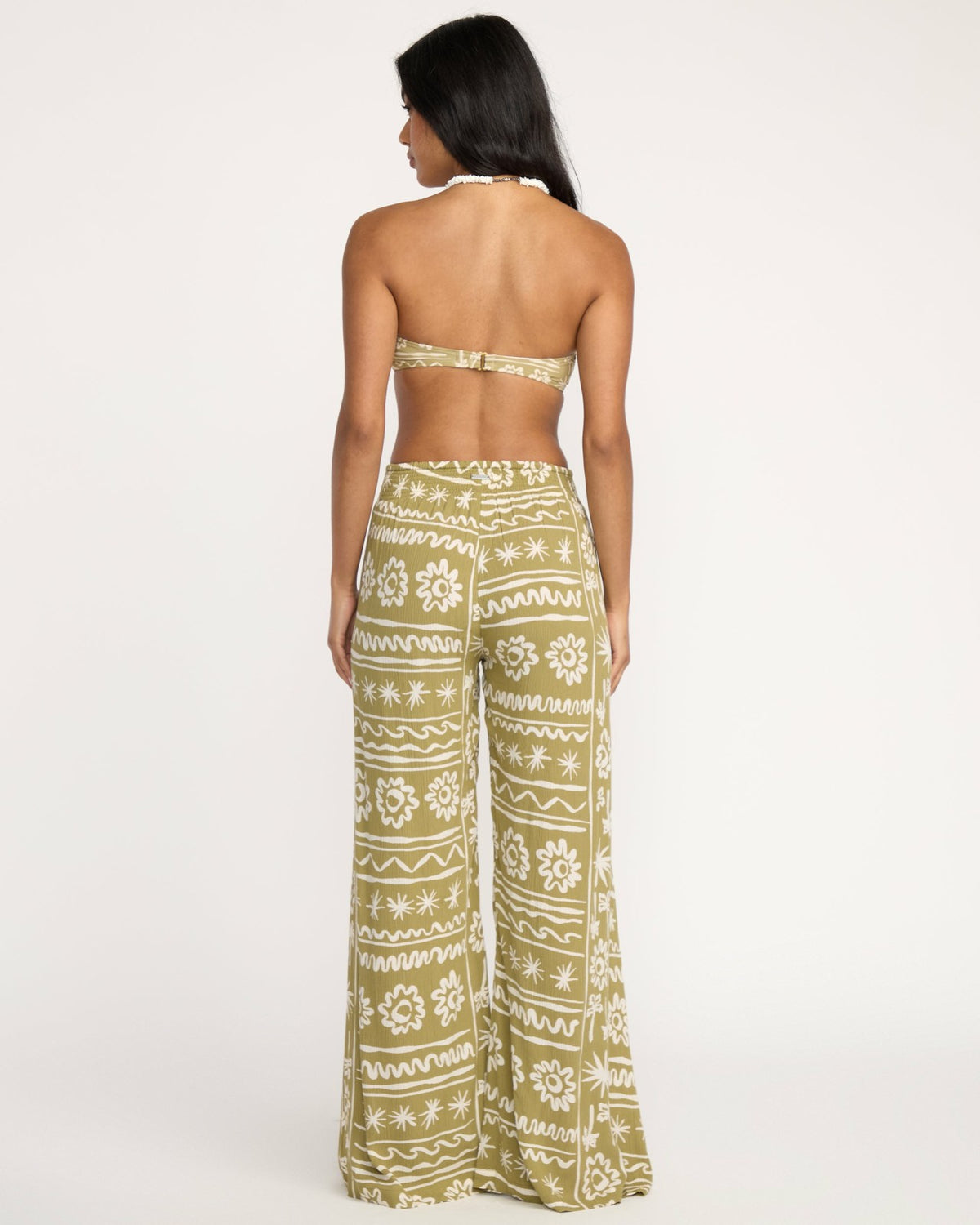 Split Spirit Elastic Waist Pants - Green Tea | Billabong
