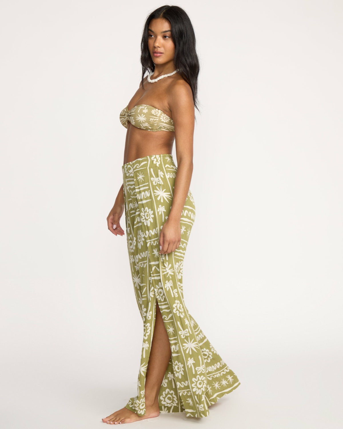 Split Spirit Elastic Waist Pants - Green Tea | Billabong