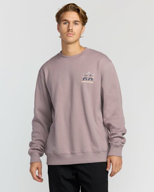 Split The Peak Crewneck Sweatshirt - Purple Ash | Billabong