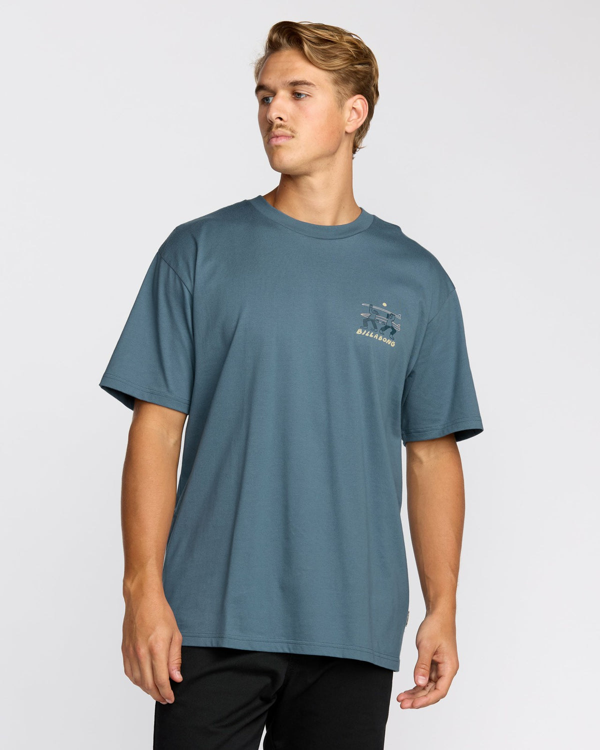 Split The Peak Regular Short Sleeve T-Shirt - Steel Blue | Billabong