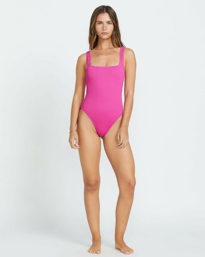 Summer High Square Neck One-Piece Swimsuit - Fiesta Pink | Billabong