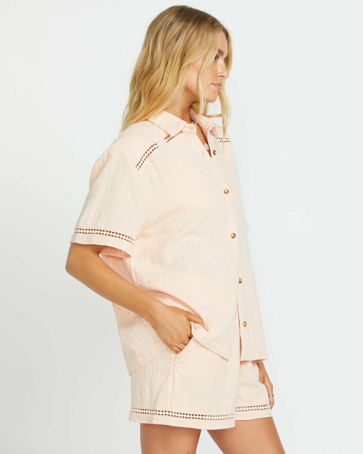 Summers End Short Sleeve Shirt - Soft Peach | Billabong