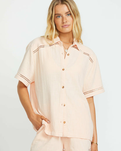 Summers End Short Sleeve Shirt - Soft Peach | Billabong