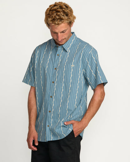 Sundays Jacquard Short Sleeve Shirt - Carolina Blue | Billabong