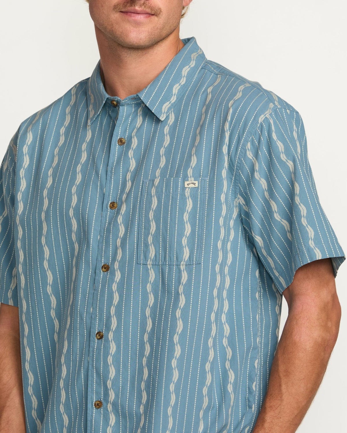 Sundays Jacquard Short Sleeve Shirt - Carolina Blue | Billabong