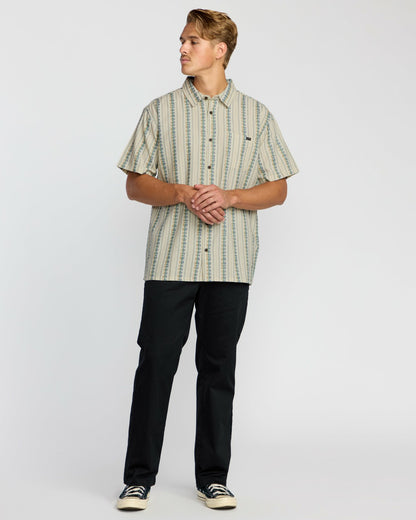 Sundays Jacquard Short Sleeve Shirt - Cream | Billabong