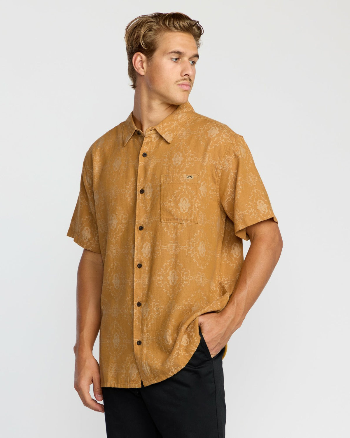 Sundays Jacquard Short Sleeve Shirt - Golden Haze | Billabong
