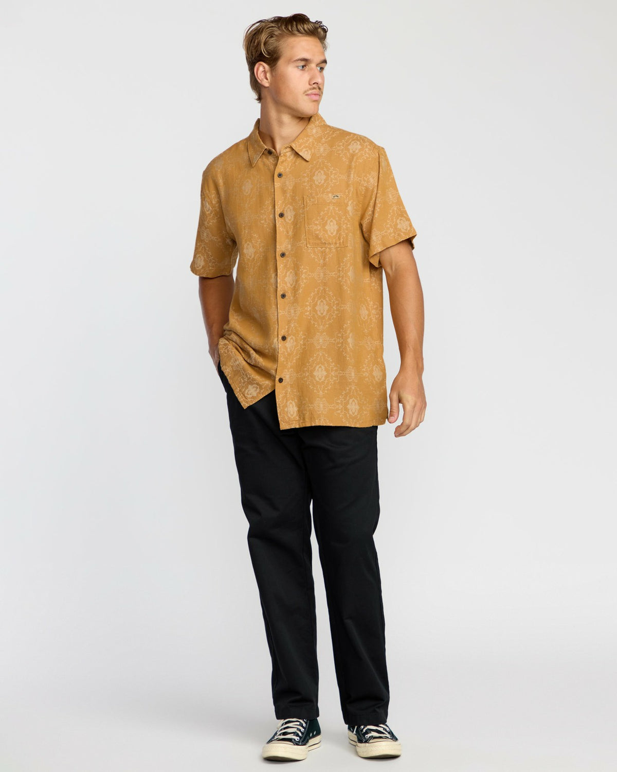 Sundays Jacquard Short Sleeve Shirt - Golden Haze | Billabong