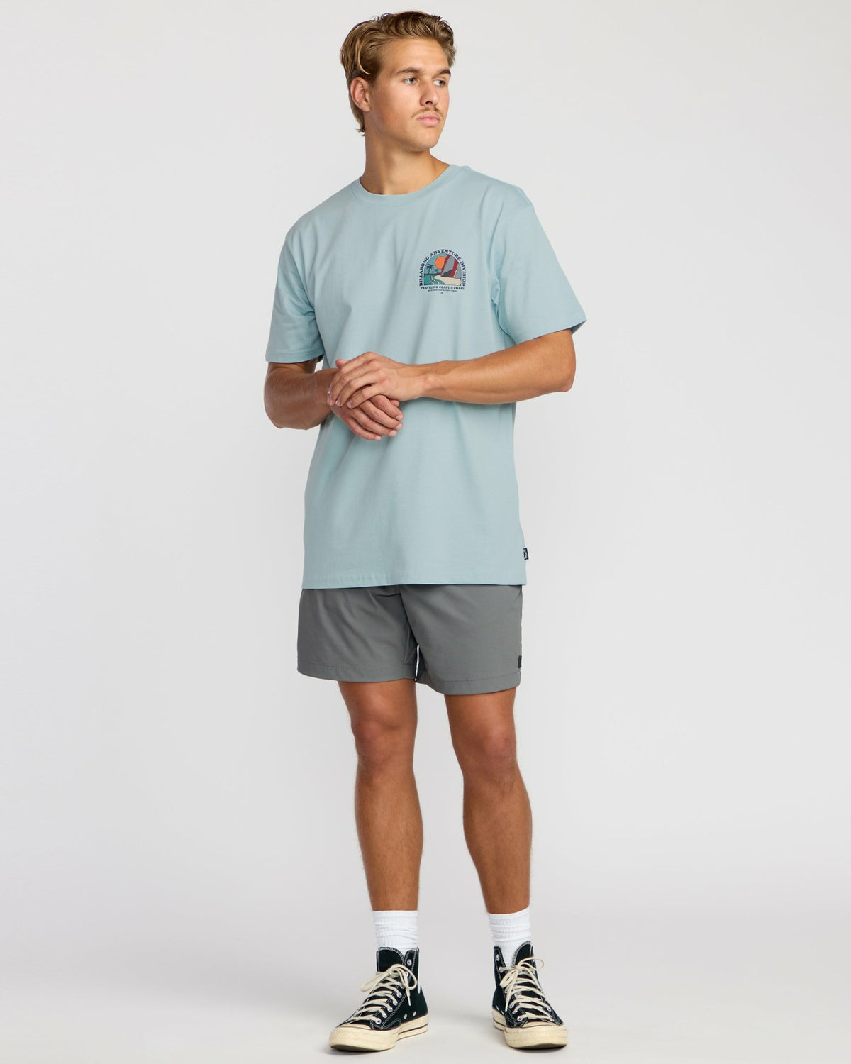 Sundown A/Div Short Sleeve T-Shirt - Dusty Blue | Billabong