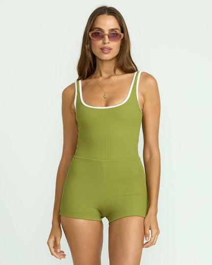 Sunrays Retro One-Piece Surf Suit - Ranger Green | Billabong