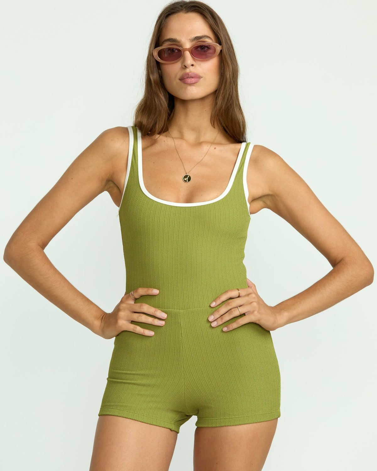 Sunrays Retro One-Piece Surf Suit - Ranger Green | Billabong