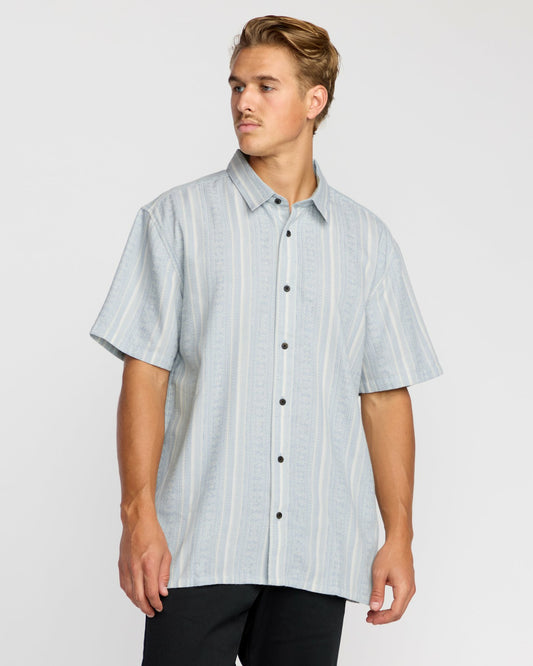 Sunshines Garage Short Sleeve Shirt - Stone Blue | Billabong