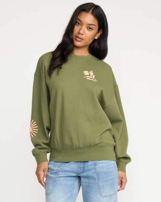 Sun Wave Livin Kendal Crewneck Sweatshirt - Luv Army | Billabong