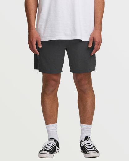 Surftrek Perforated Elastic 17" Hybrid Shorts - Black | Billabong