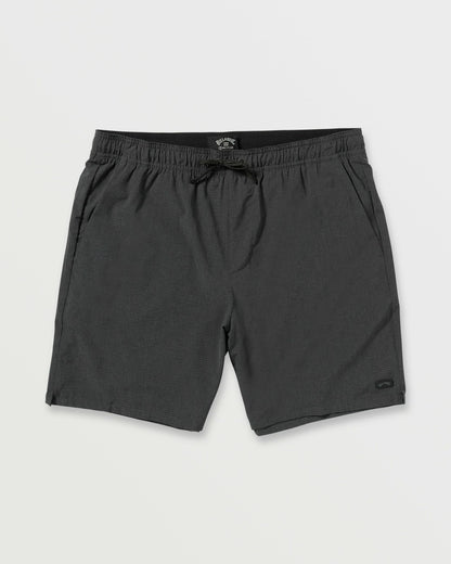 Surftrek Perforated Elastic 17" Hybrid Shorts - Black | Billabong