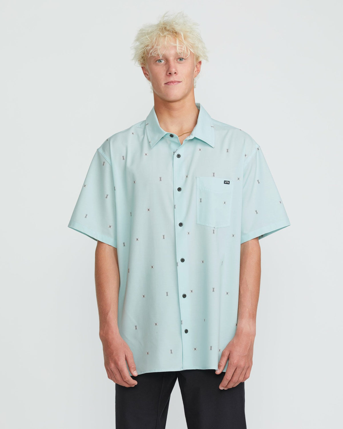 Surftrek Transit Short Sleeve Shirt - Dusty Blue | Billabong