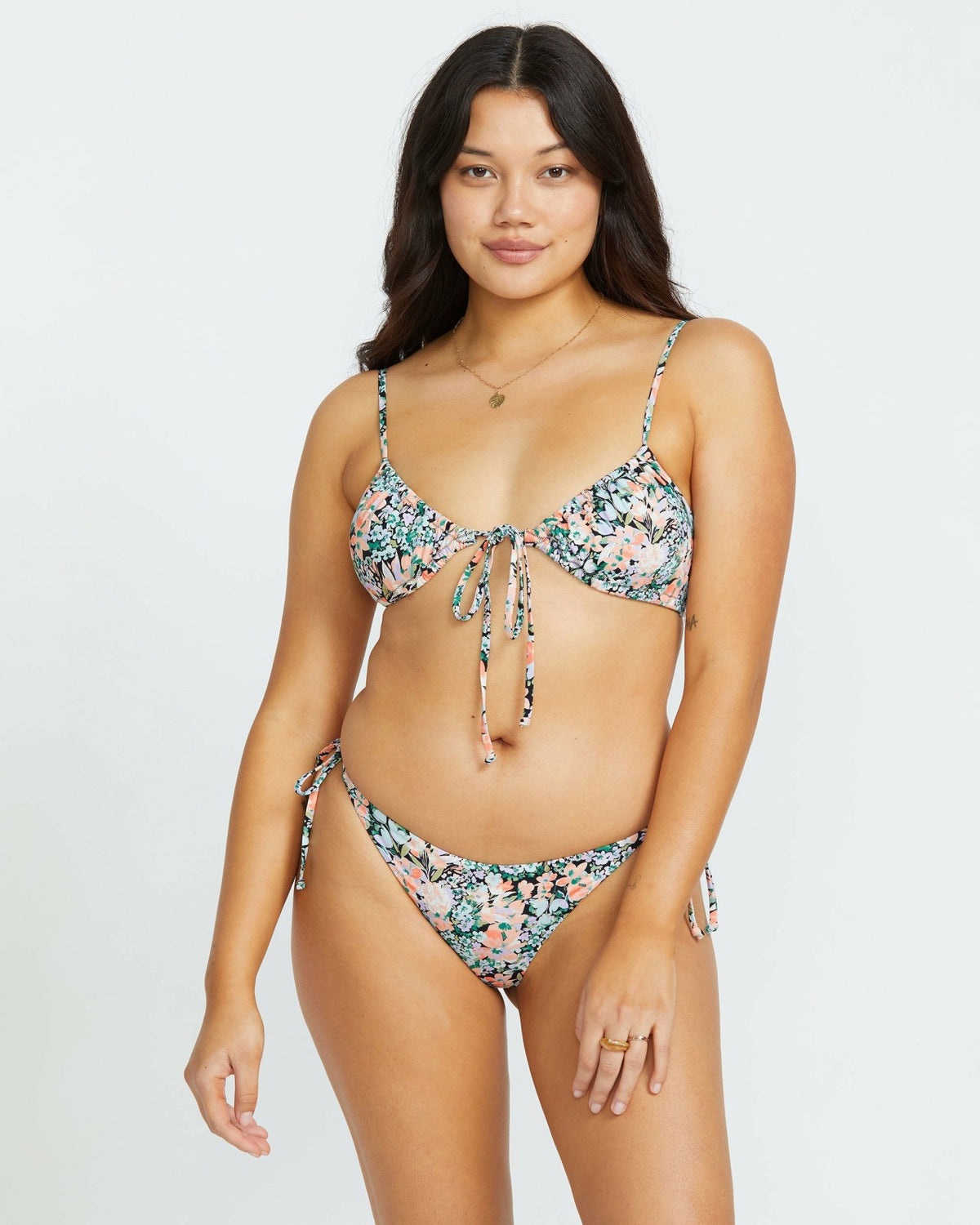 Sweet Fields Tie Side Tanga Bikini Bottom - Multi | Billabong