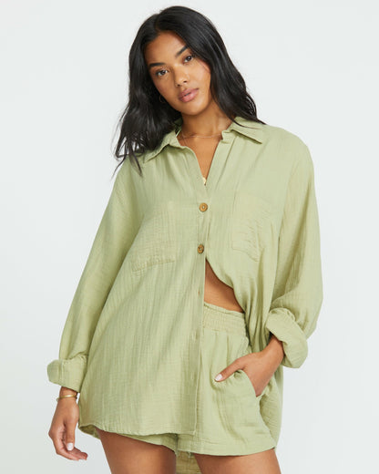 Sweet Swell Long Sleeve Shirt - Avocado | Billabong