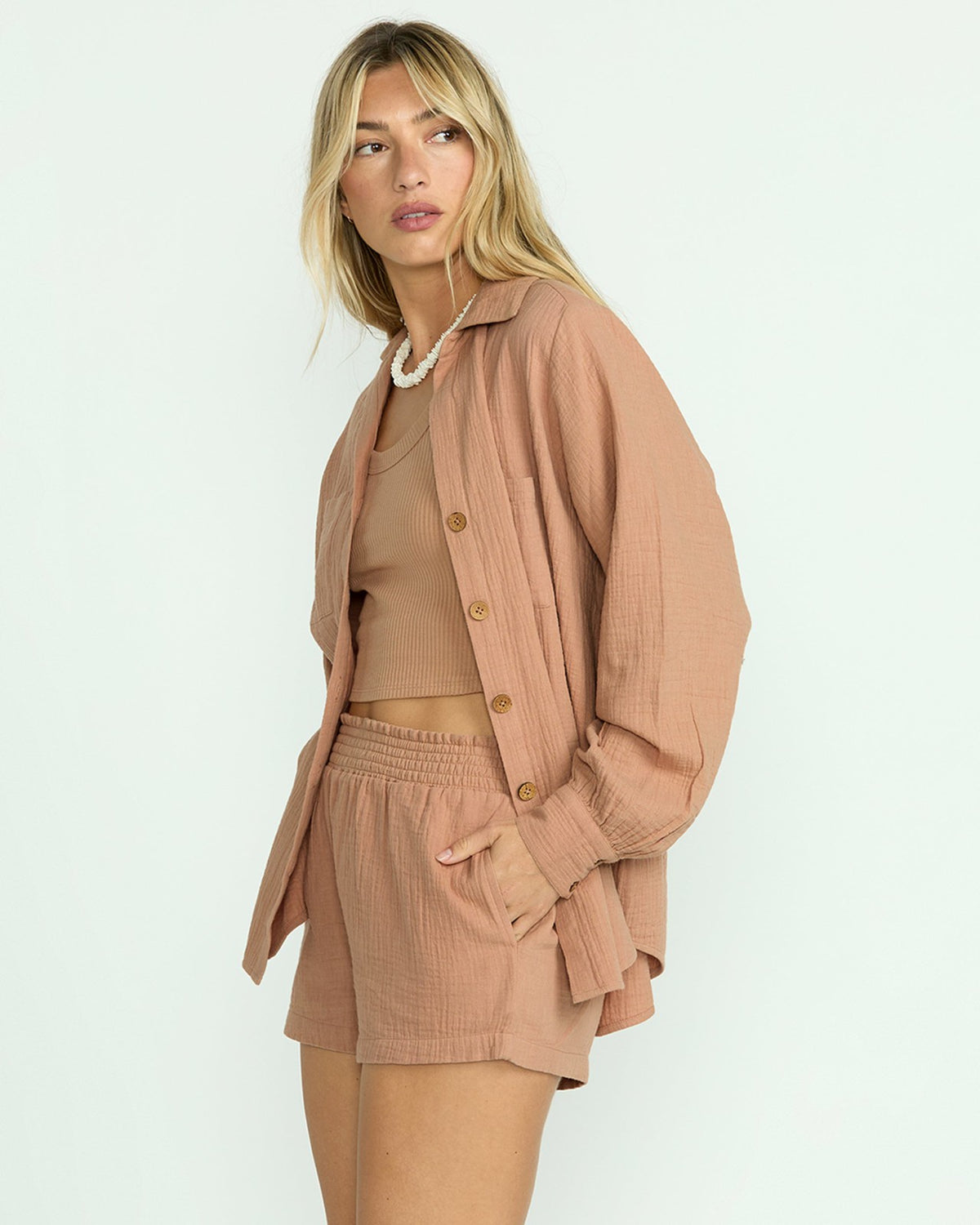 Sweet Swell Long Sleeve Shirt - Rose Brown | Billabong