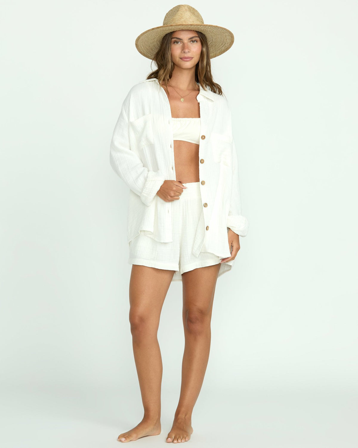 Sweet Swell Long Sleeve Shirt - Salt Crystal | Billabong