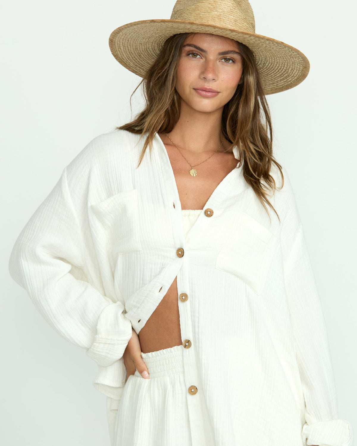 Sweet Swell Long Sleeve Shirt - Salt Crystal | Billabong