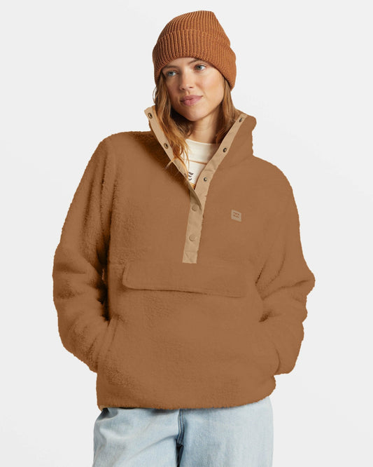 Switchback Mock Neck Fleece - Sandalwood | Billabong