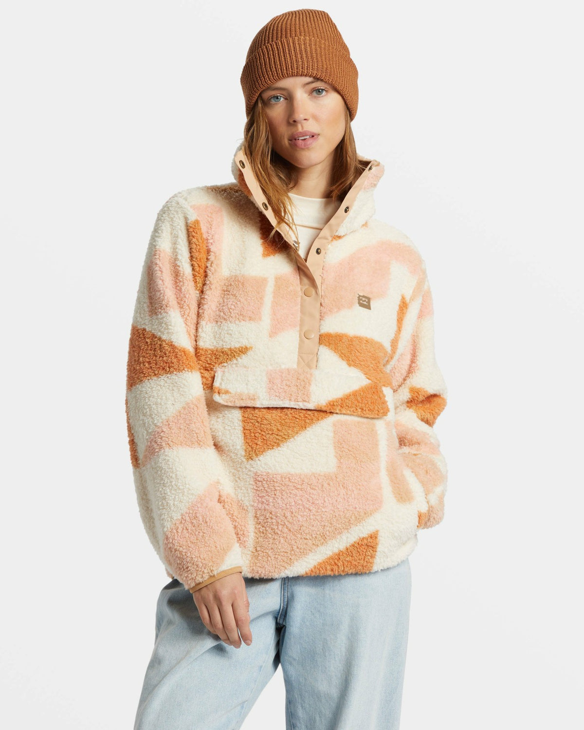 Switchback Mock Neck Fleece - White Cap | Billabong