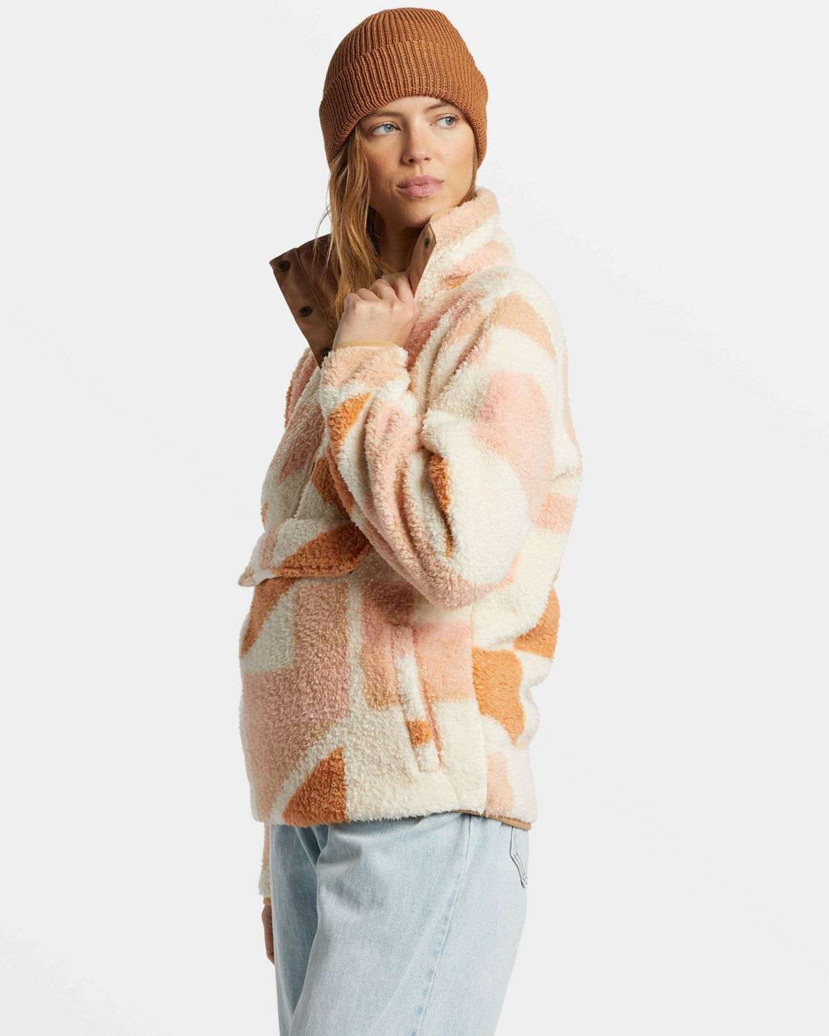 Switchback Mock Neck Fleece - White Cap | Billabong